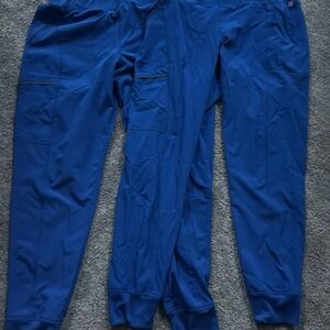Two Cherokee Royal Blue Jogger Scrub Pants